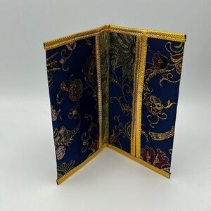 SMALL BLUE ID HOLDER WALLET CHINA THEMED